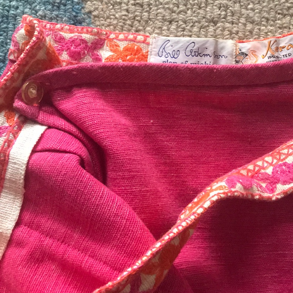 Pink Button-Up Mini Skirt - Picture 6 of 8
